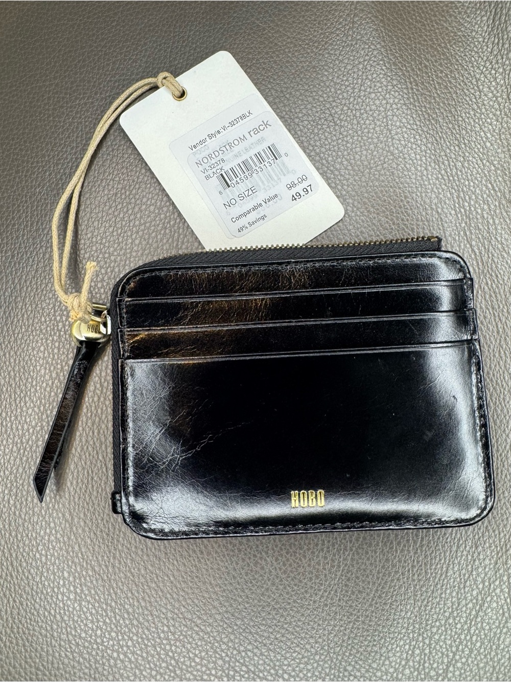 NWT HOBO Black Leather Wallet Cardholder - Picture 4 of 8